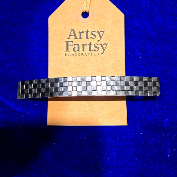 artsyfartsyupcyclingbytl Accessories - Lrg. Hair Barette - Off to the Races